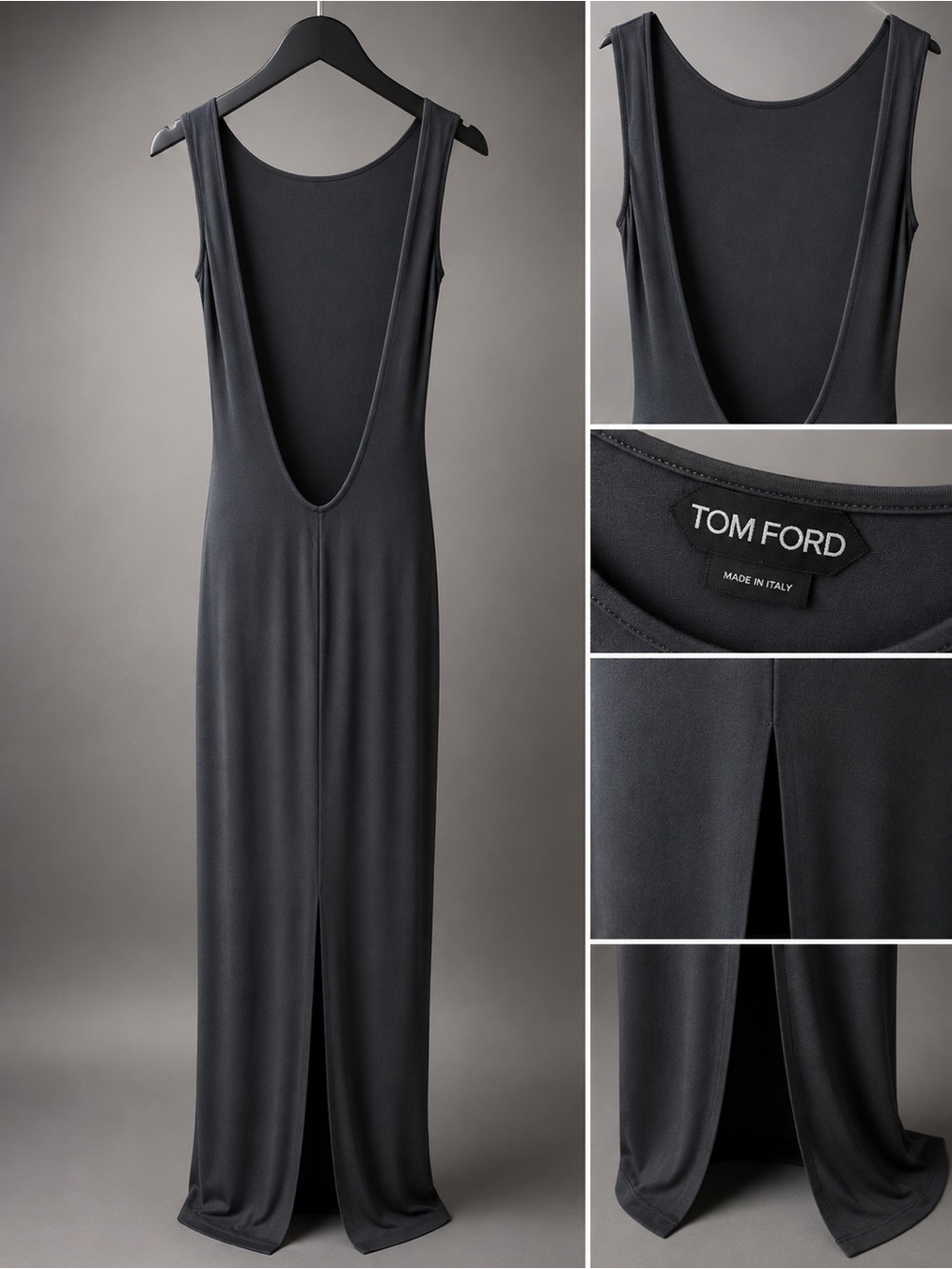 Tom Ford Black Backless Maxi Dress